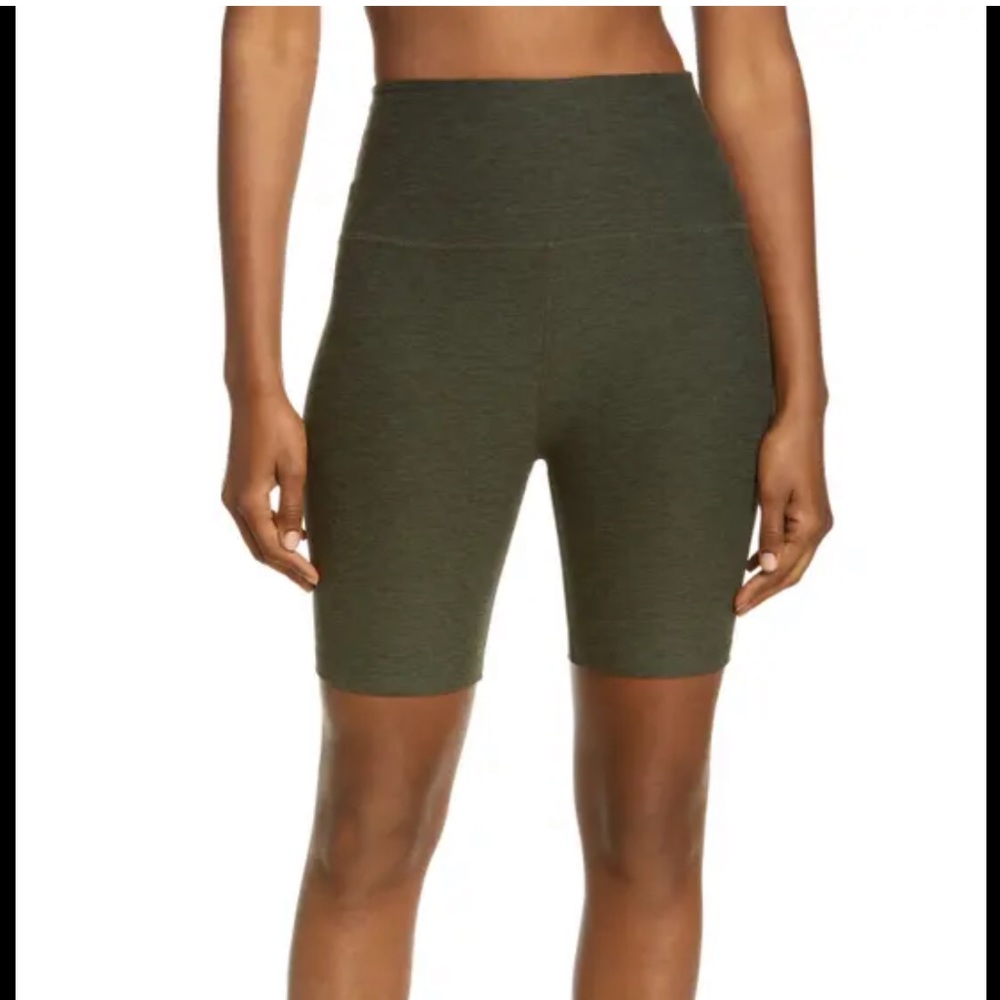 Spacedye high waist biker shorts